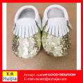 Wholesale Baby Bling Shoes toddler gold and red sequin leather moccasins